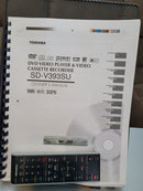 Toshiba SD-V393SU1 DVD VCR Combo Player VHS Video Cassette Recorder with Remote Control & Manual