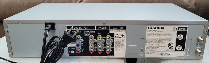 Toshiba SD-V393SU1 DVD VCR Combo Player VHS Video Cassette Recorder with Remote Control & Manual