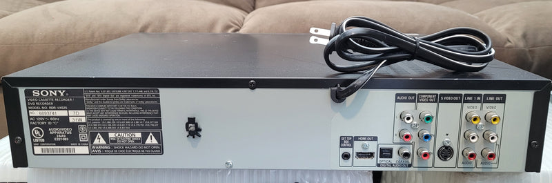 Sony RDR-VX525 VCR/DVD Recorder/Player with Remote Control & Manual