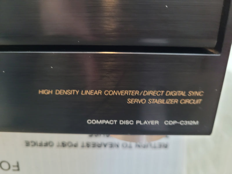 Sony CDP-C312M - 5 Disc CD Changer Player with Remote Control & Manual