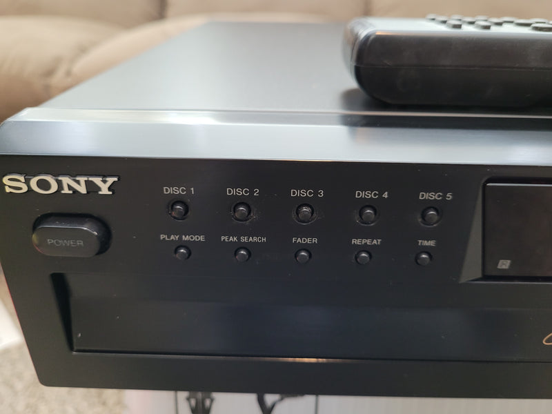 Sony CDP-CE375 5 Disc CD Changer Player with Remote Control & Manual