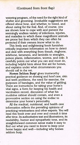 Horses seldom burp!: How to keep them happy and well - Repeats4U