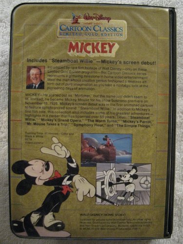 MICKEY - Walt Disney Home Video Limited Gold Edition Cartoon Classics BETA Format MICKEY Beta Format Video Cassette - Repeats4U