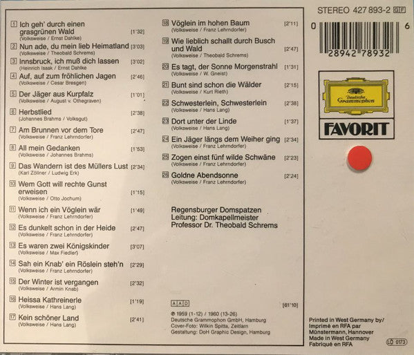 Regensburger Domspatzen ‎– Kein Schöner Land