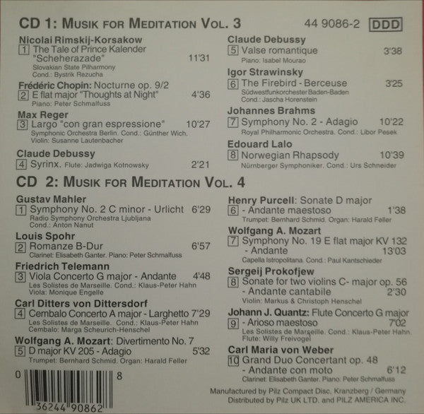 Various ‎– Music for Meditation Vol. 3 & 4