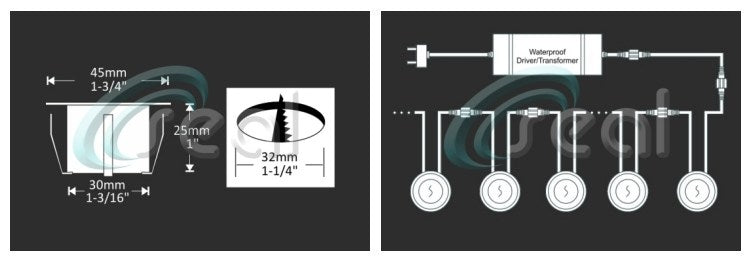 Seal Designs 10 x 45 mm Kit Ultra Bright Low Voltage LED Lights (SD004W) White